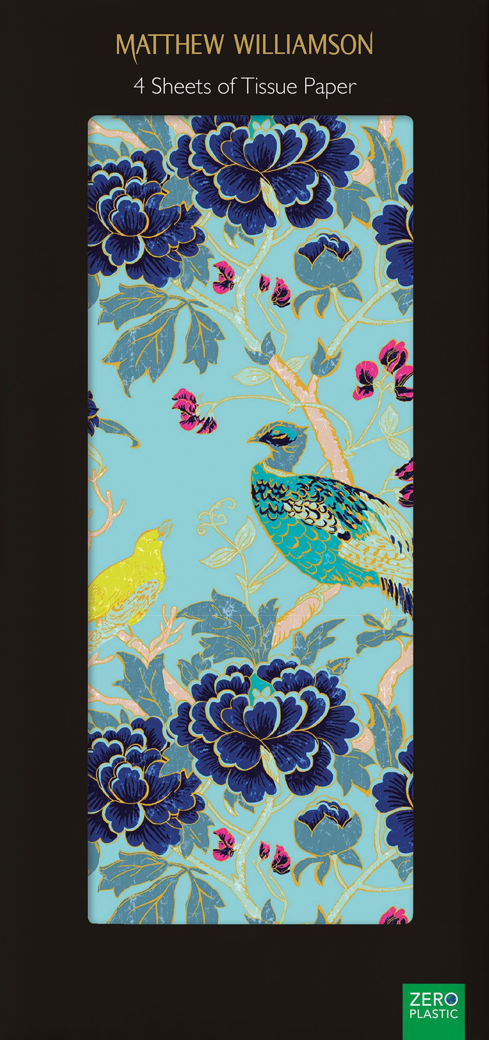 Matthew Williamson Magnolia Peacock Pack of 4 Sheets of Tissue Paper - Bee's Emporium