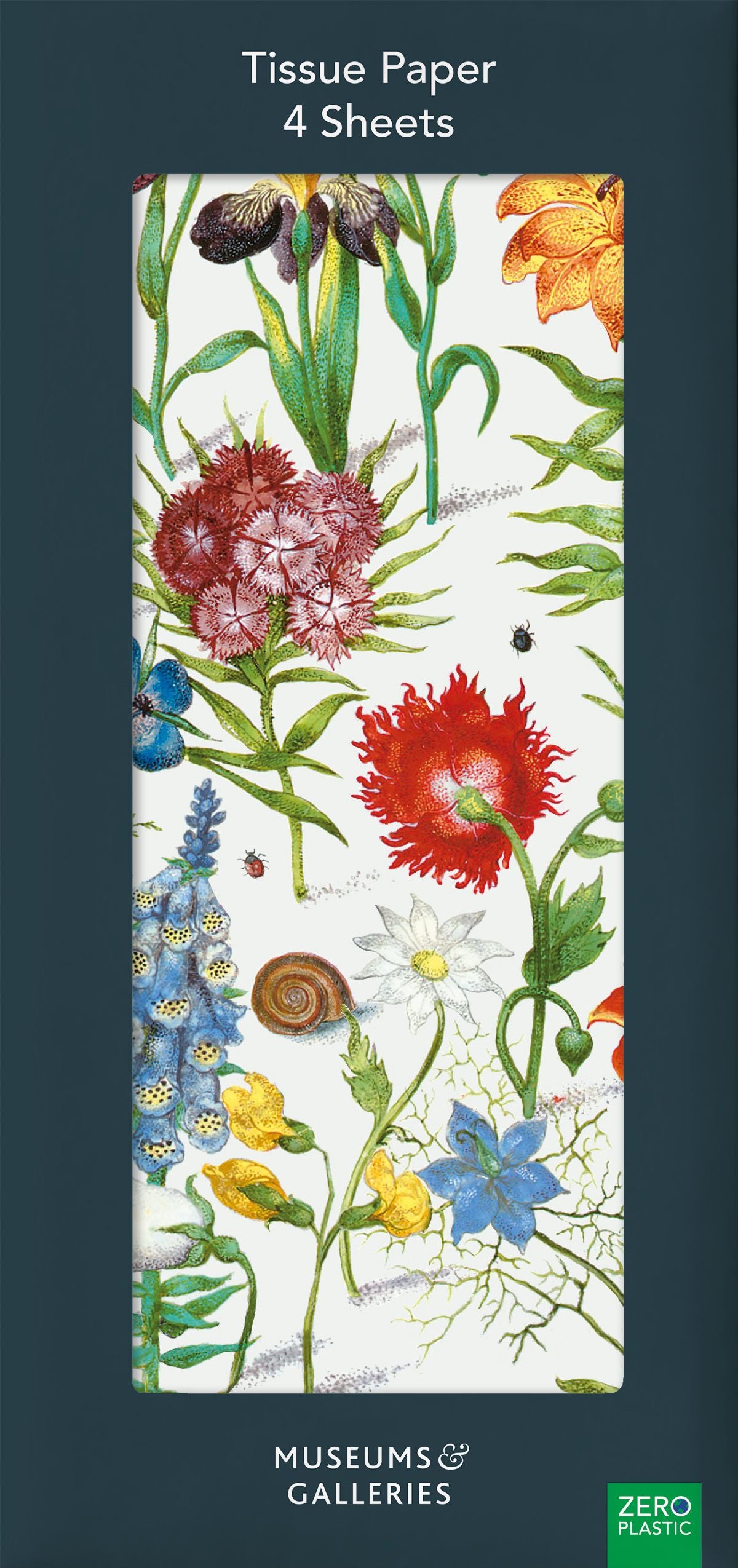Floral Manuscript by Philipp Hainhofer Pack of 4 Sheets of Tissue Paper - Bee's Emporium