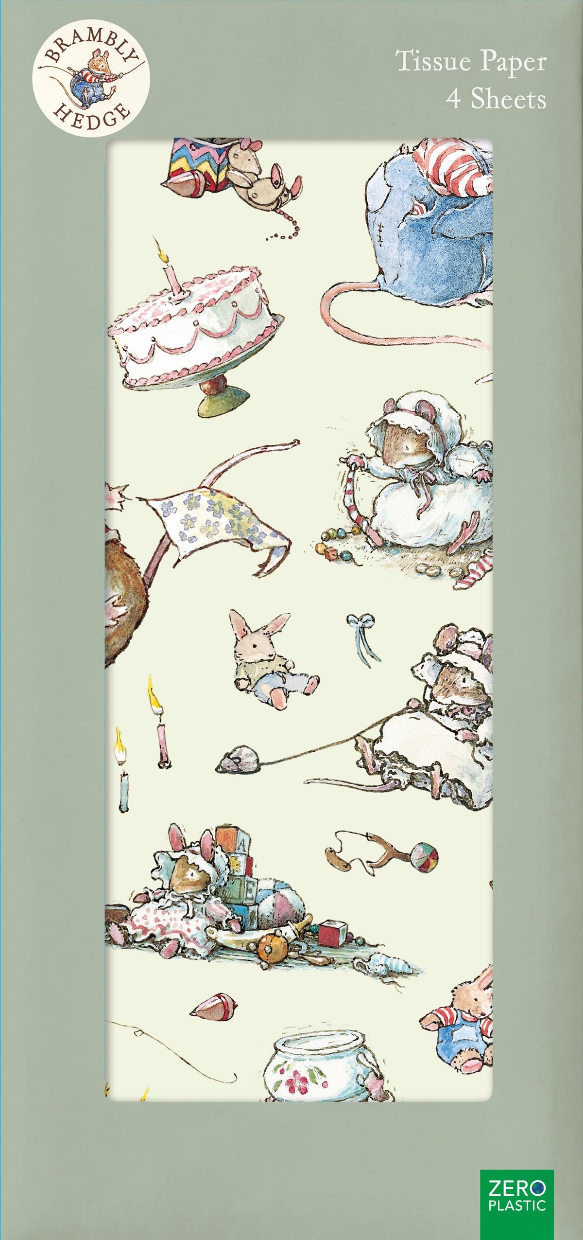 Brambly Hedge - Birthday Party - Pack of 4 Sheets of Tissue Paper - Bee's Emporium
