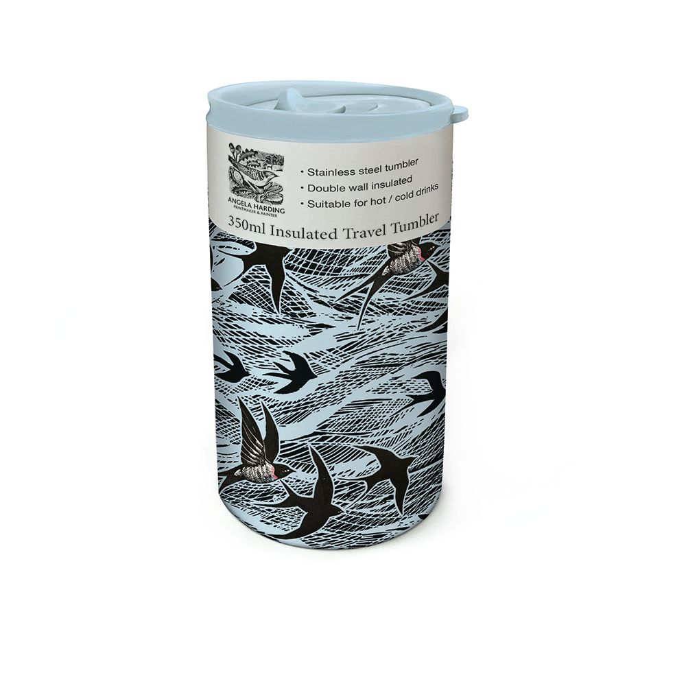 Angela Harding Swallows and Sea Stainless Steel Insulated Travel Tumbler - Bee's Emporium