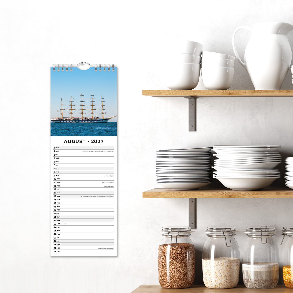 Tall Ships 2027 Slim Wall Calendar