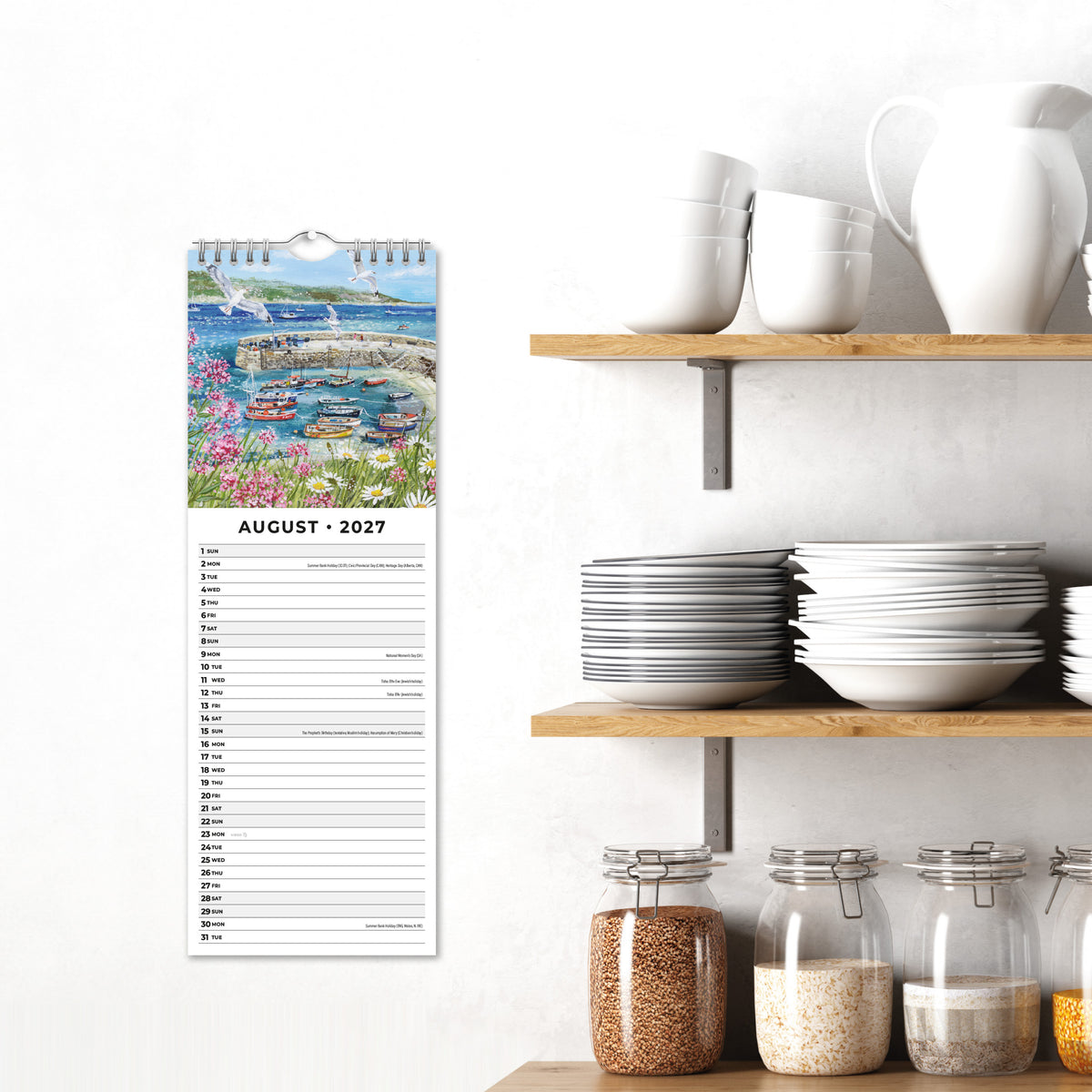 Through the Seasons with Lucy Grossmith 2027 Slim Wall Calendar