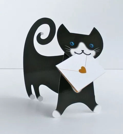 Tommo Black Cat 3D Greeting Card with Envelope