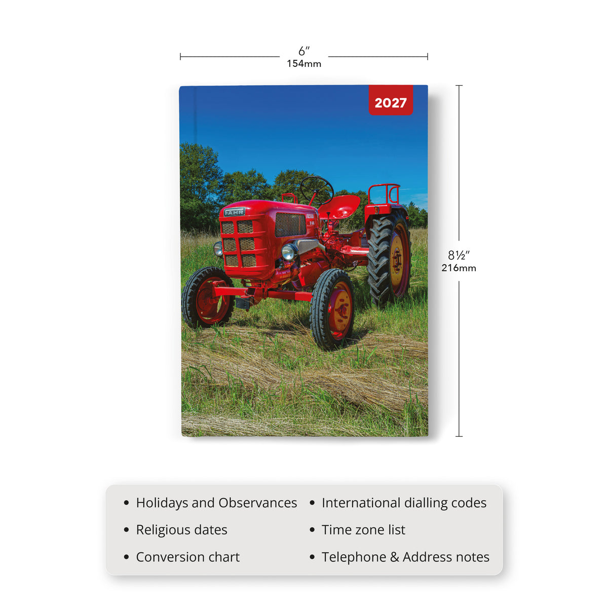 Tractors A5 Padded Diary