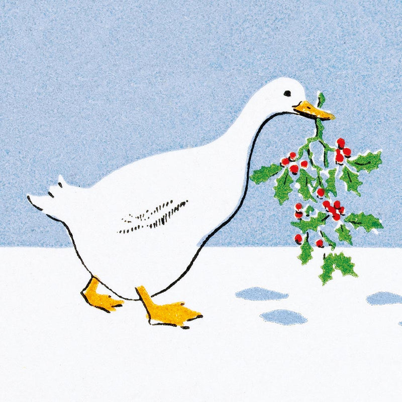 V&A Holly Goose Pack of 8 Christmas Cards