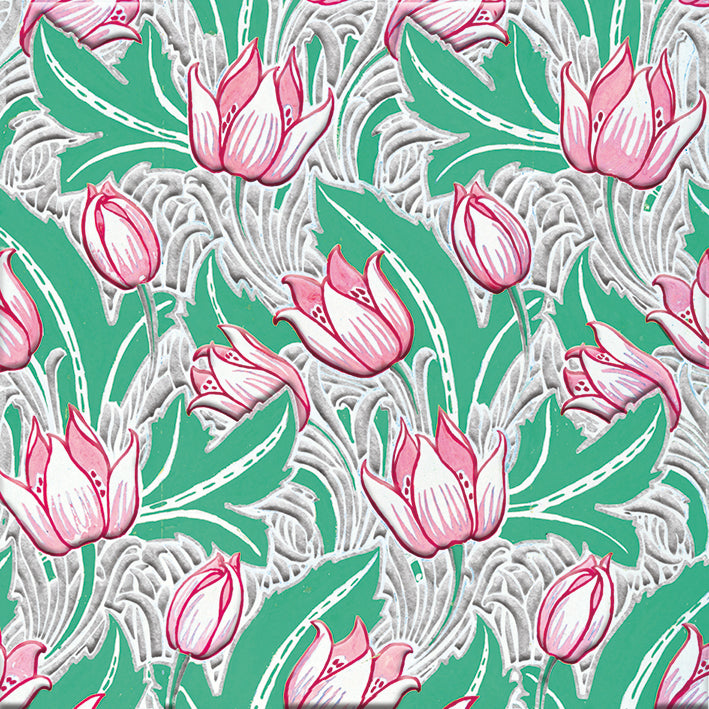 V&A Tulips Blank Greeting Card with Envelope