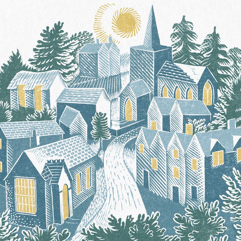 V&A Ravilious Village by Eric Ravilious Pack of 5 Christmas Cards