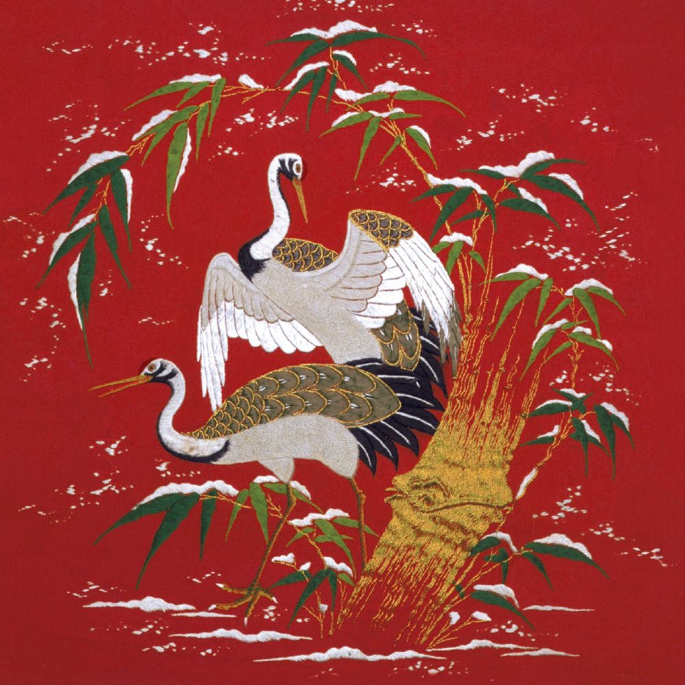 V&A Cranes in the Snow Pack of 5 Christmas Cards - Bee's Emporium