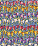V&A Rows of Crocuses Blank Greeting Card with Envelope