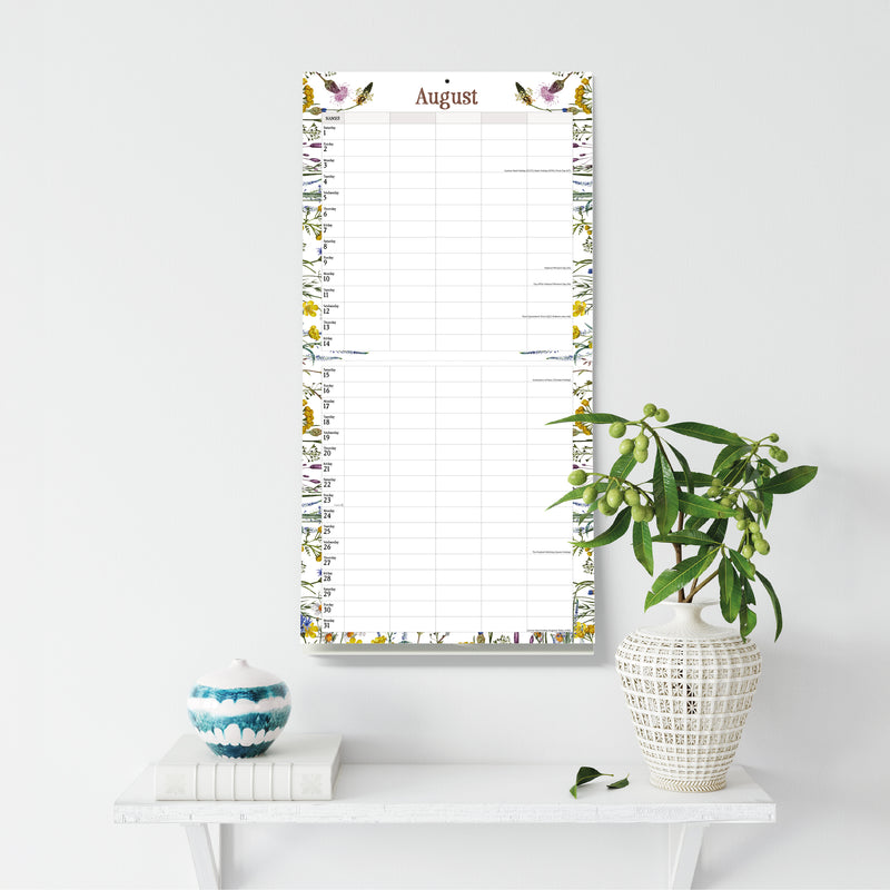 Wildflowers Illustrated Family Organiser - 2026 Square Wall Calendar