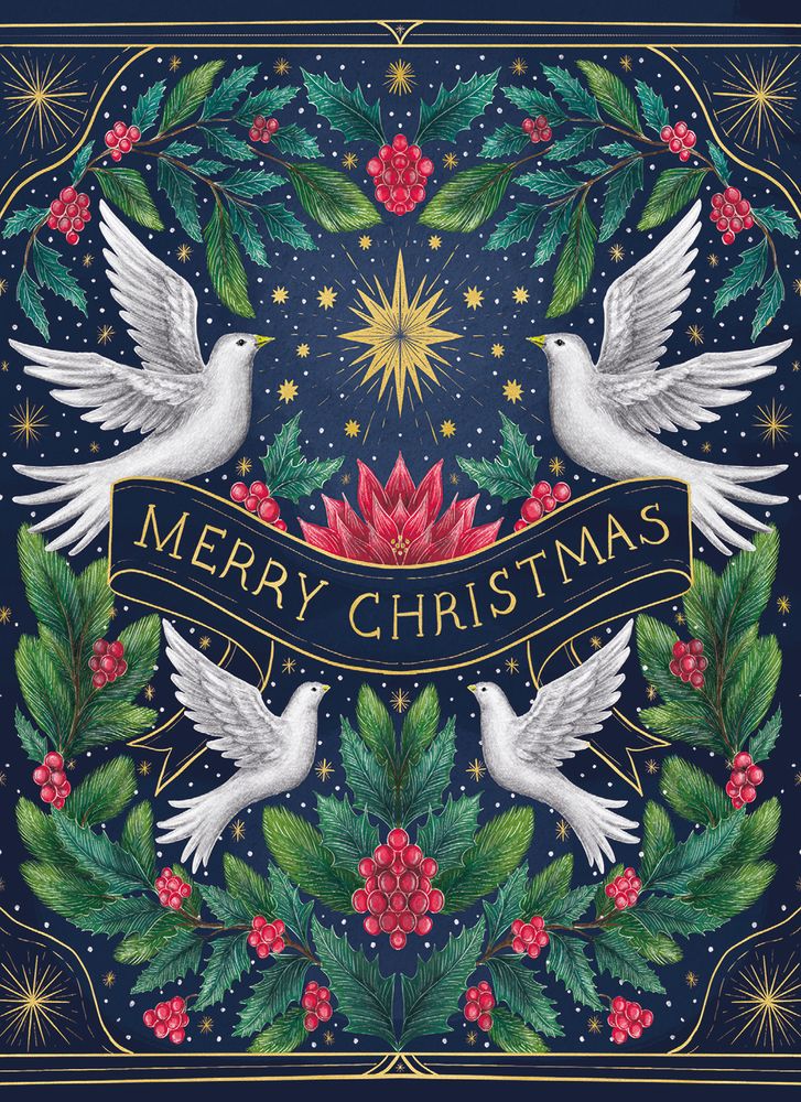 Merry Christmas Stories by Catherine Rowe Pack of 8 Charity Christmas Cards