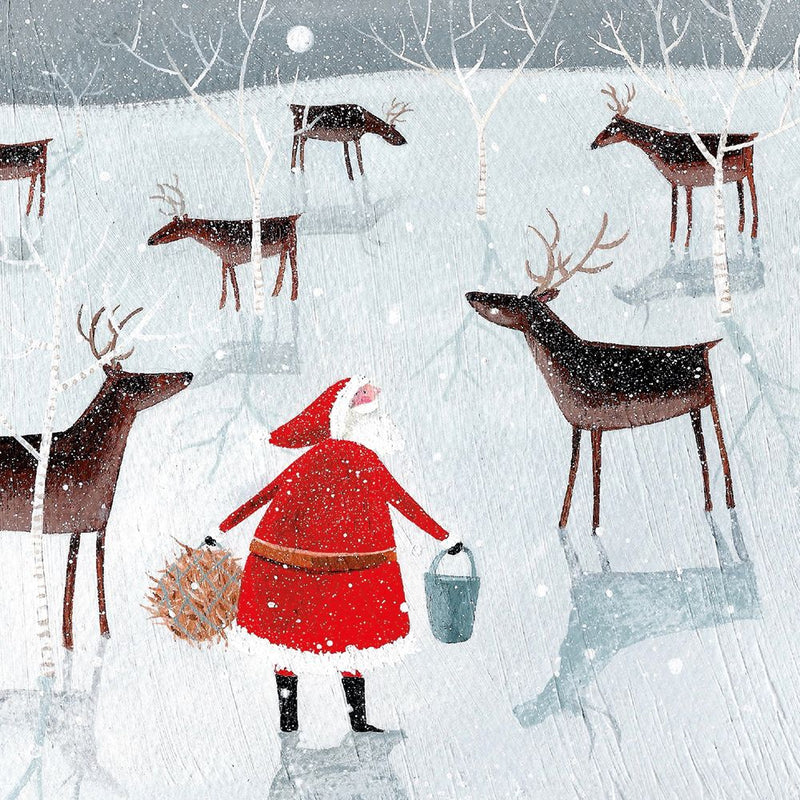 Feeding the Reindeer by Claire Henley Pack of 8 Charity Christmas Cards