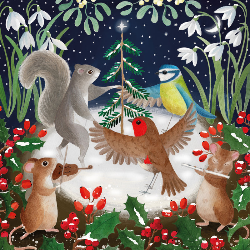 Dancing Around the Tree by Bex Parkin Pack of 8 Charity Christmas Cards