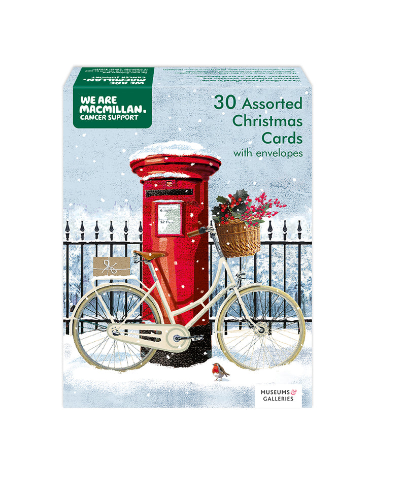 Box of 30 Macmillan Assorted Charity Christmas Cards with Envelopes