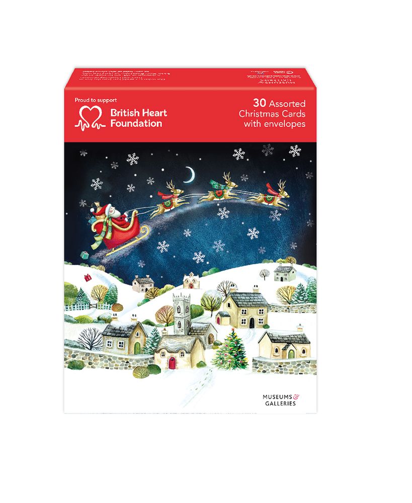 British Heart Foundation - 30 Assorted Charity Christmas Cards with Envelopes - Bee's Emporium