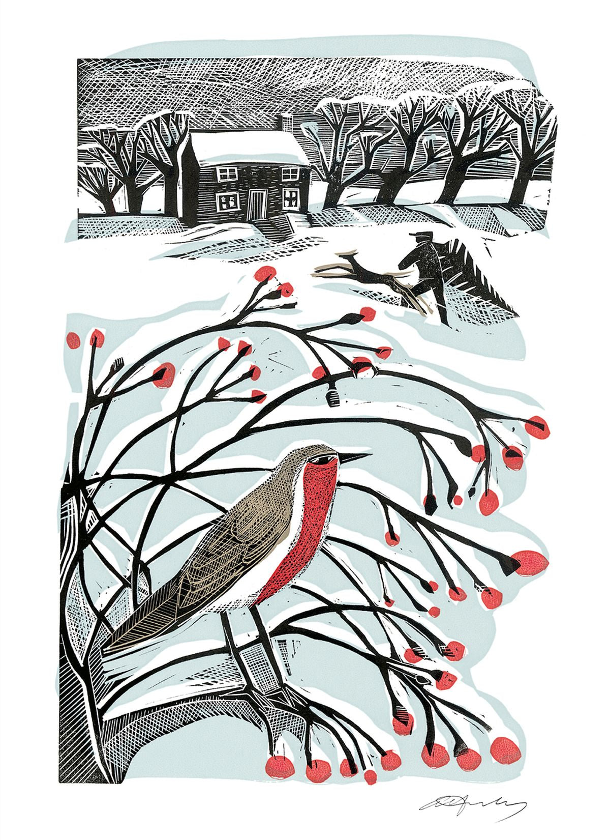 Deep Midwinter by Angela Harding Box of 16 Christmas Cards