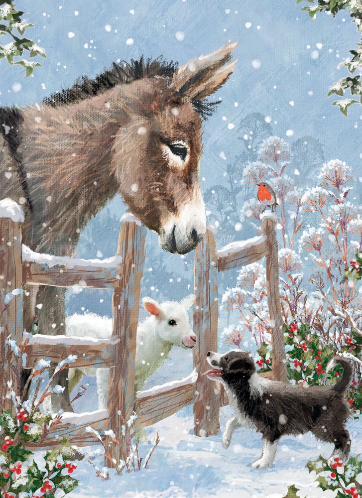 Christmas on the Farm by Pip Wilson Box of 16 Charity Christmas Cards