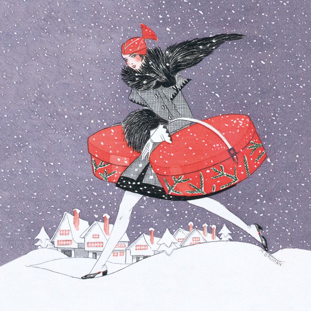 V&A Deco Christmas Fashion Box of 20 Christmas Cards - Bee's Emporium