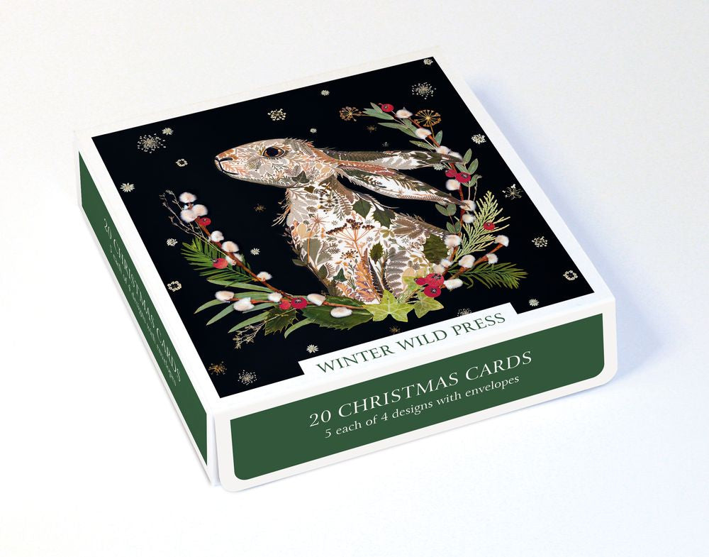 Wild Press - Winter Wild Press by Helen Ahpornsiri Box of 20 Christmas Cards - Bee's Emporium
