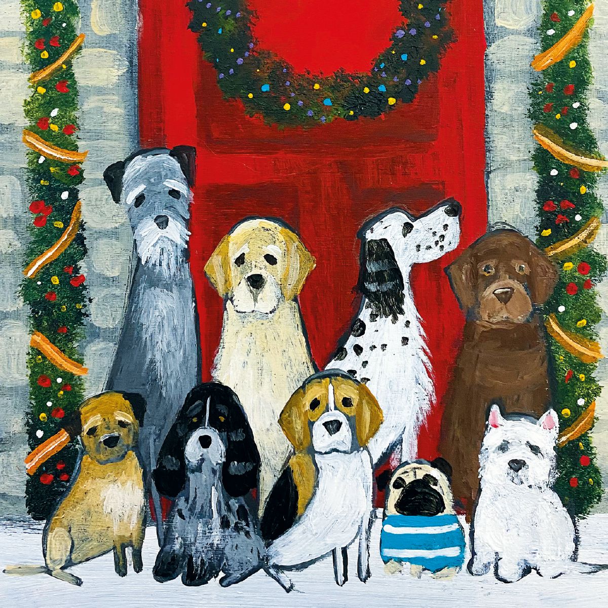 Canine Christmas by Louise Rawlings Box of 20 Christmas Cards