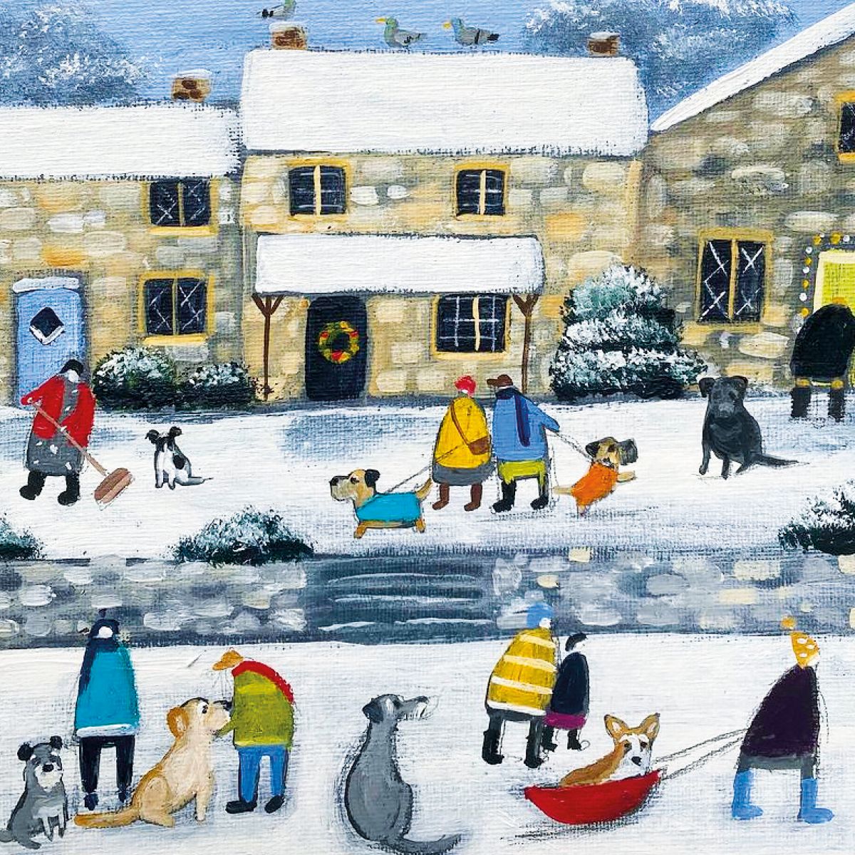 Canine Christmas by Louise Rawlings Box of 20 Christmas Cards