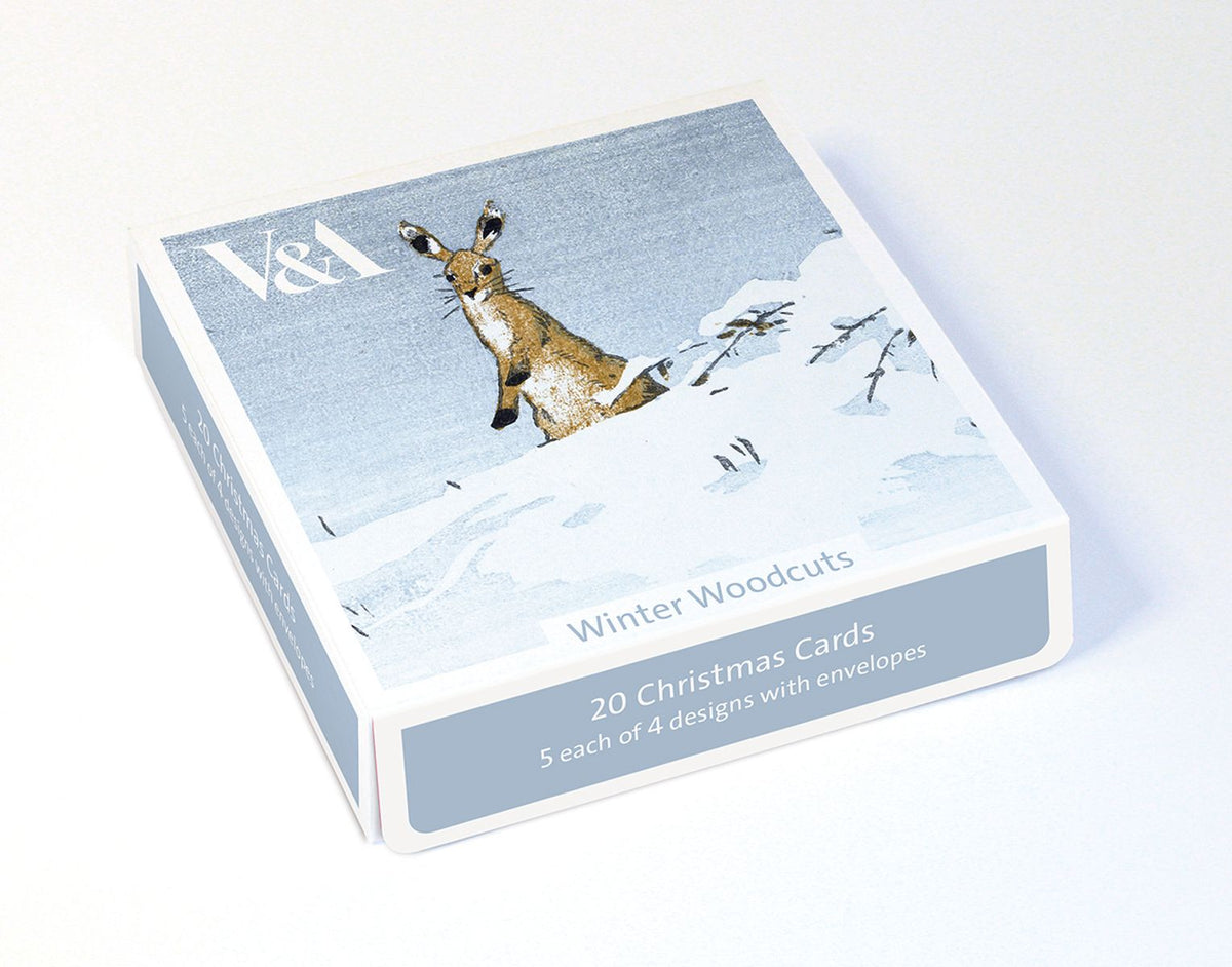 V&A Winter Woodcut Box of 20 Christmas Cards