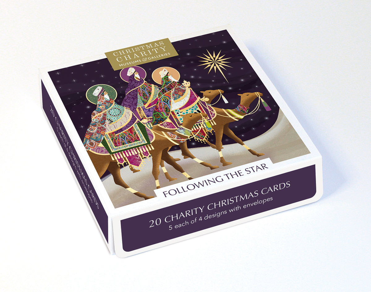Following the Star Box of 20 Charity Christmas Cards - Bee's Emporium