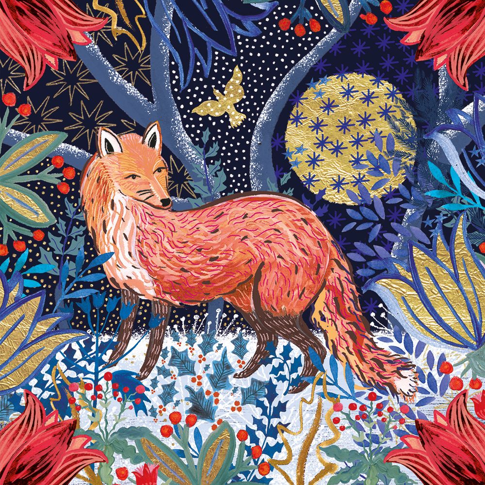 Magical Forest by Emma Frances Grant Box of 20 Christmas Charity Cards - Bee's Emporium