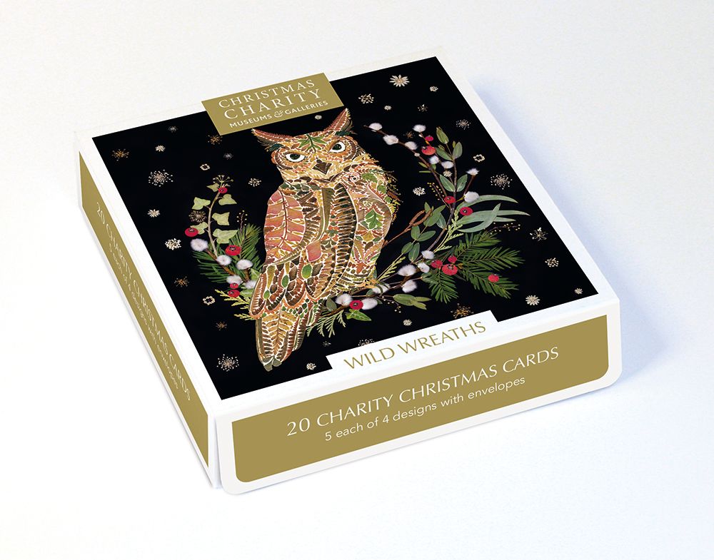 Wild Press Wild Wreaths by Helen Ahpornsiri Box of 20 Christmas Charity Cards - Bee's Emporium