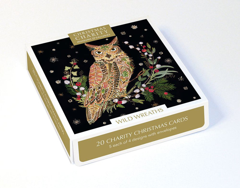 Wild Press Wild Wreaths by Helen Ahpornsiri Box of 20 Christmas Charity Cards