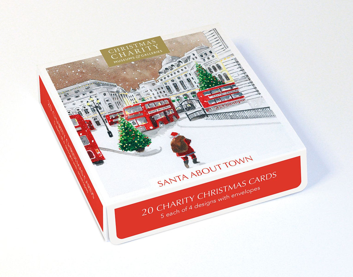 Santa About Town Box of 20 Christmas Charity Cards