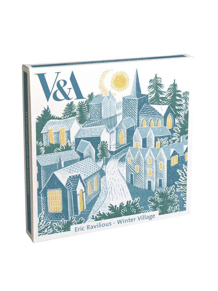 Eric Ravilious - Winter Village Box of 12 Christmas Cards