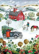 Winter on the Farm by Deva Evans Pack of 8 Christmas Cards