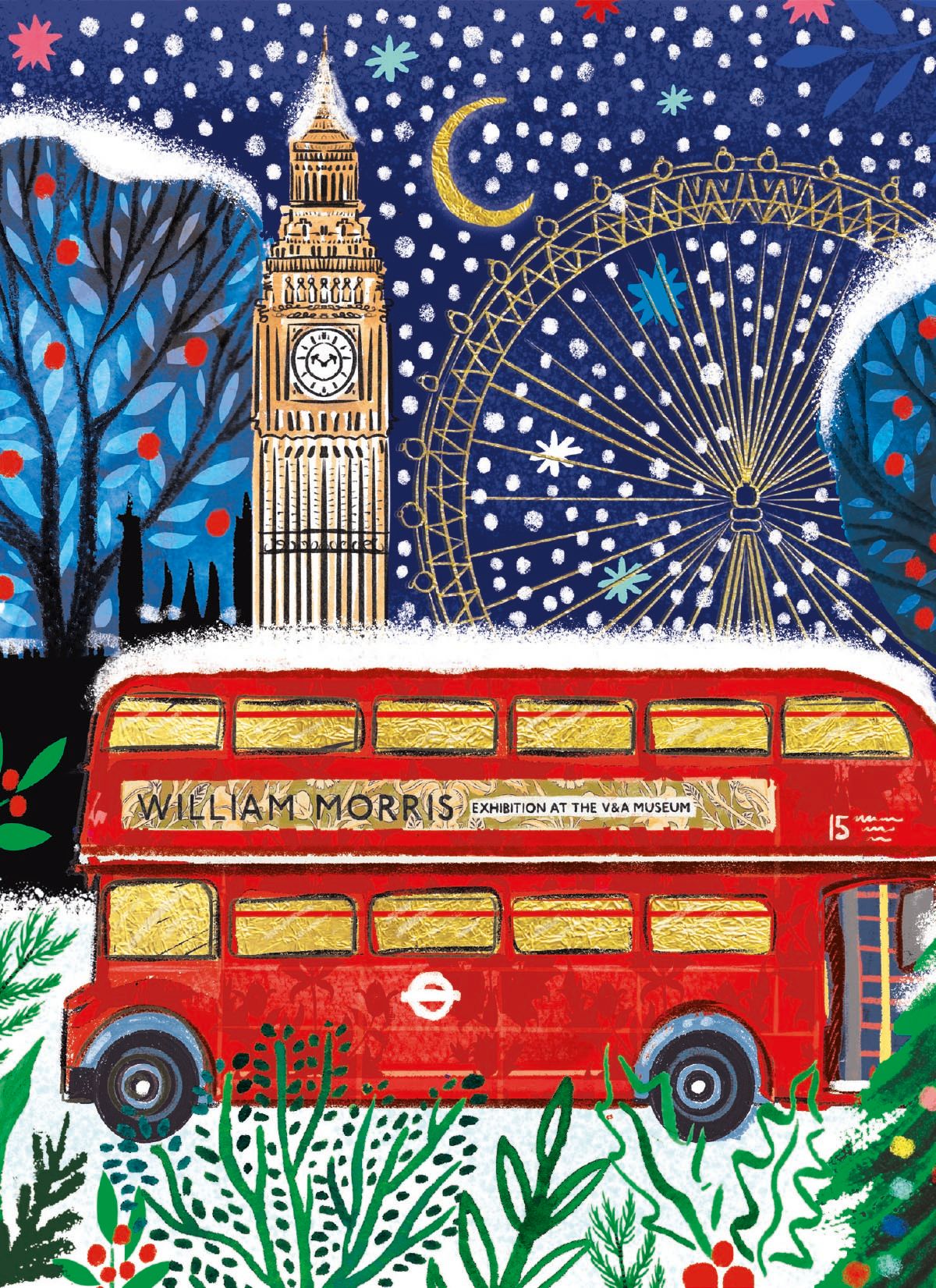 London Snow by Emma Frances Grant Pack of 8 Christmas Cards