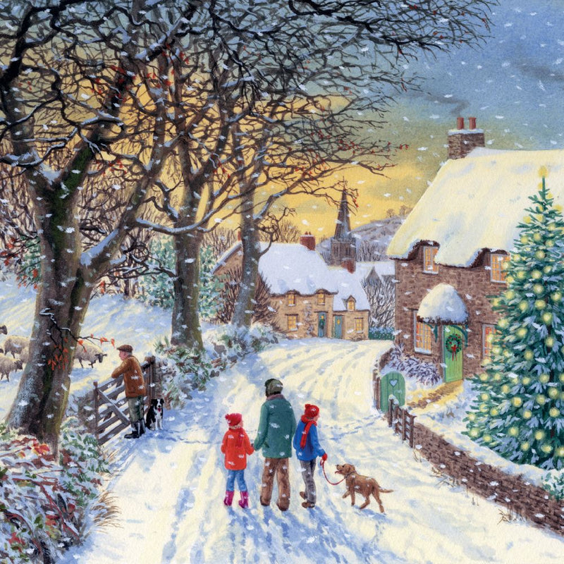 Winter Walk by Sarah Adams Pack of 8 Christmas Cards