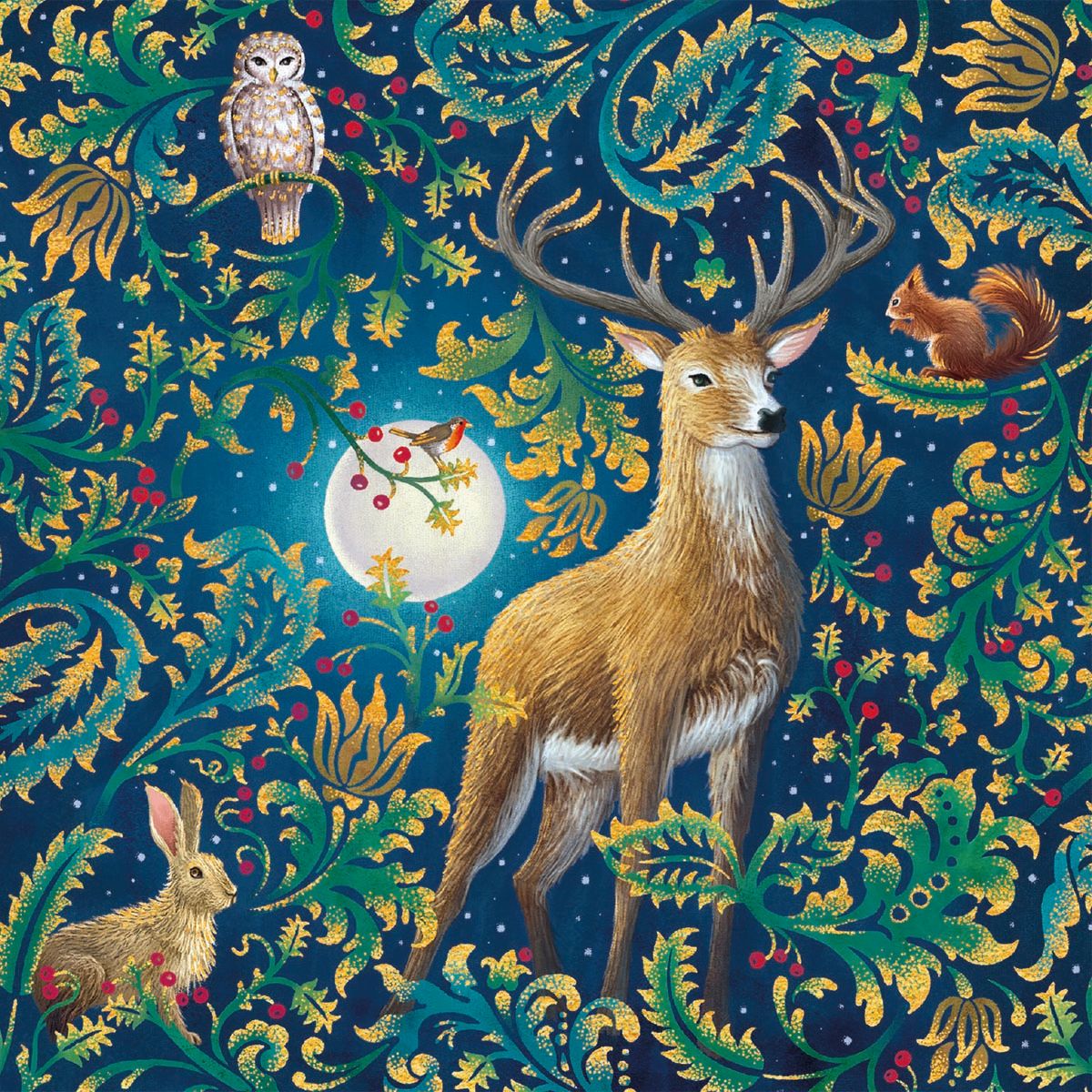 Woodland Animals by Reuben McHugh Pack of 8 Christmas Cards