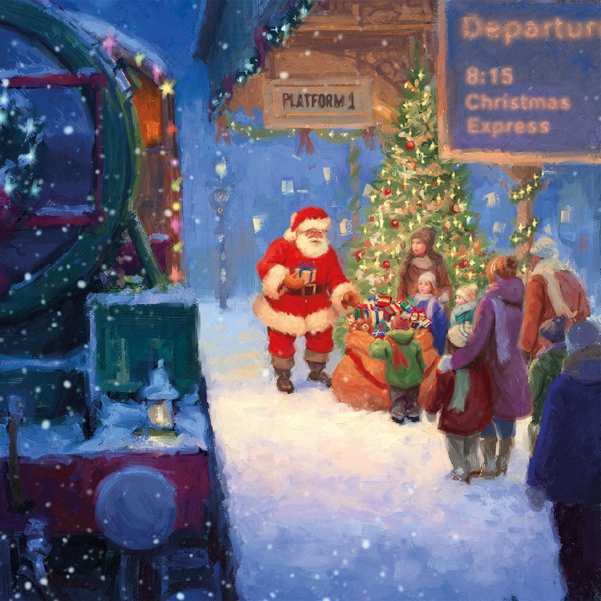 Santa's Express by Daniel Rodgers Pack of 8 Christmas Cards