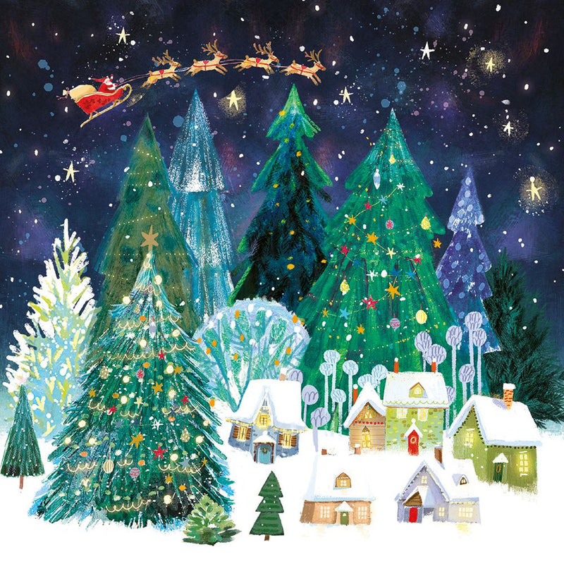 Santa's Sleigh by Ag Jatkowska Pack of 5 Christmas Cards