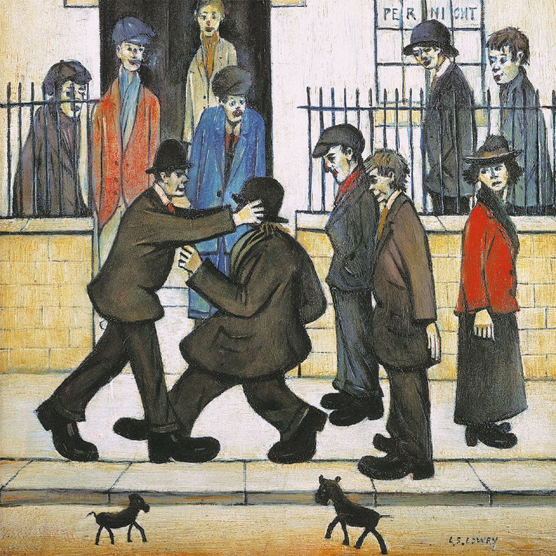 L.S Lowry Set of 8 Square Notecards Wallet