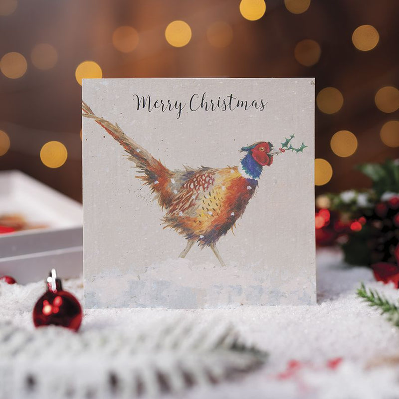 Wrendale Designs Christmas Colours Pheasant Box of 8 Christmas Cards