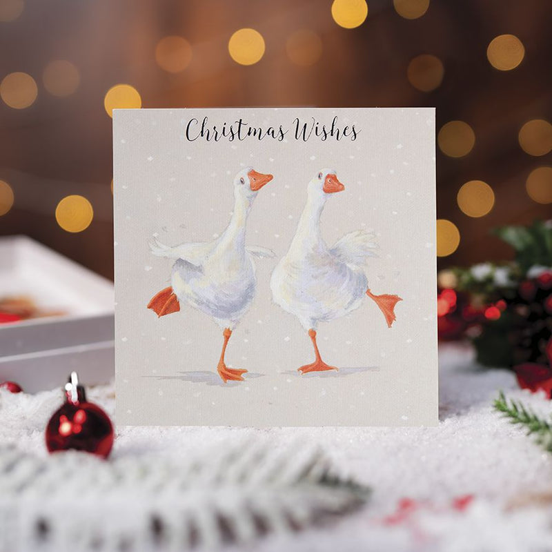 Wrendale Designs Dancing on Ice Goose Box of 8 Christmas Cards