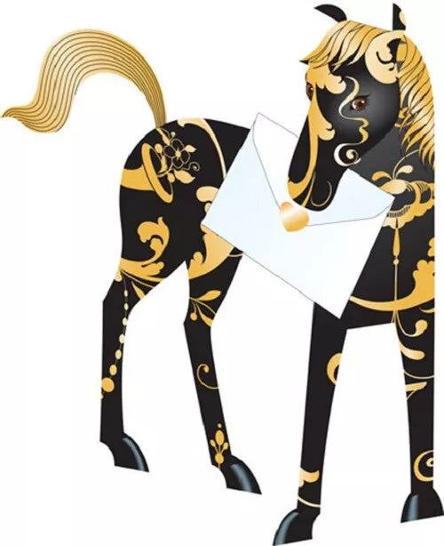 Midnight Horse 3D Greeting Card with Envelope