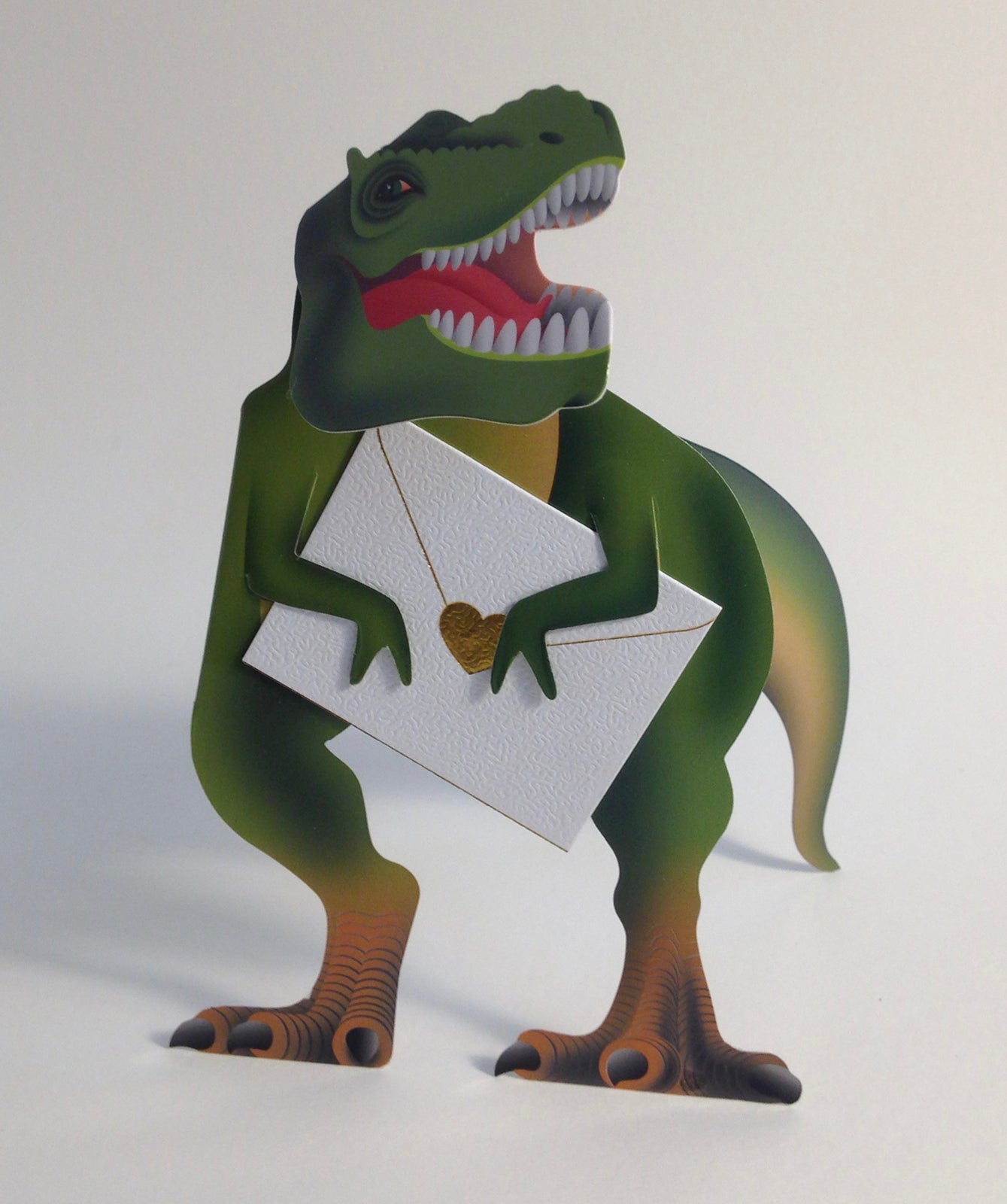 Rex Dinosaur 3D Greeting Card with Envelope - Bee's Emporium
