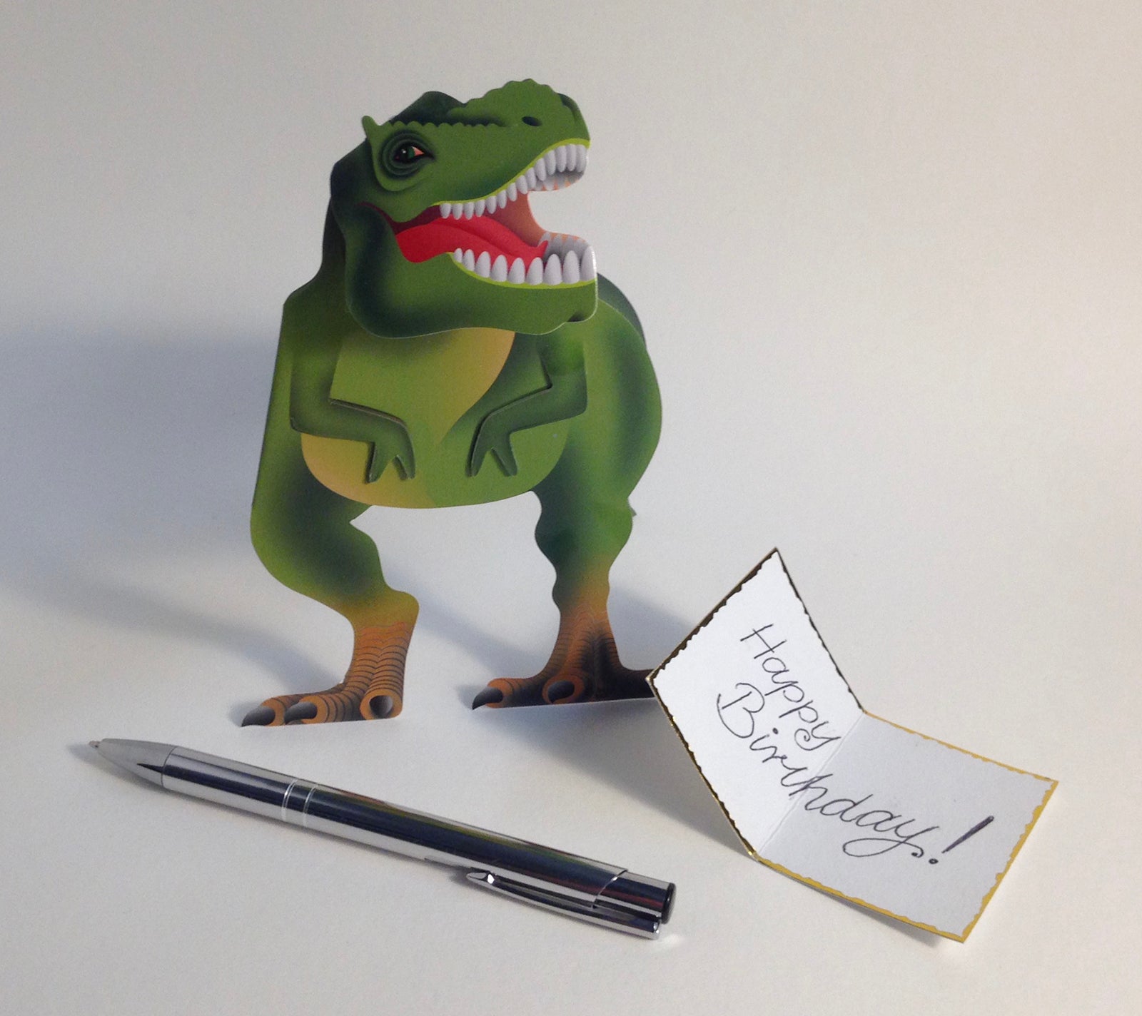 Rex Dinosaur 3D Greeting Card with Envelope - Bee's Emporium
