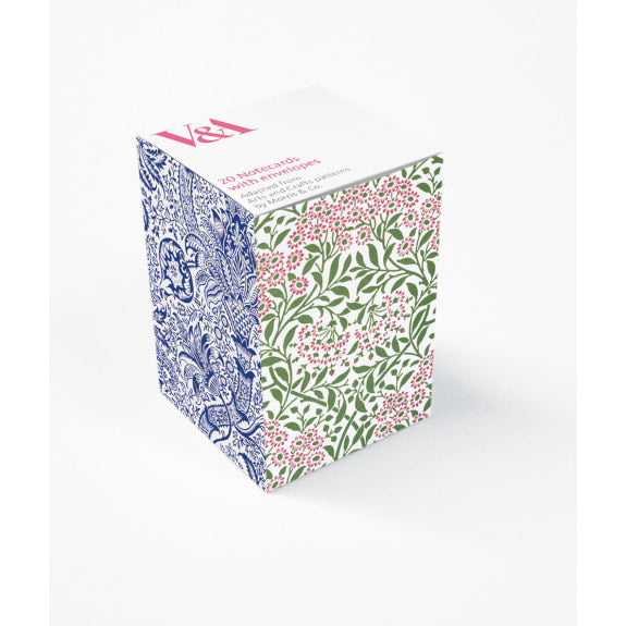 V&A Morris & Co Arts and Crafts 20 Mini Notecard Cube