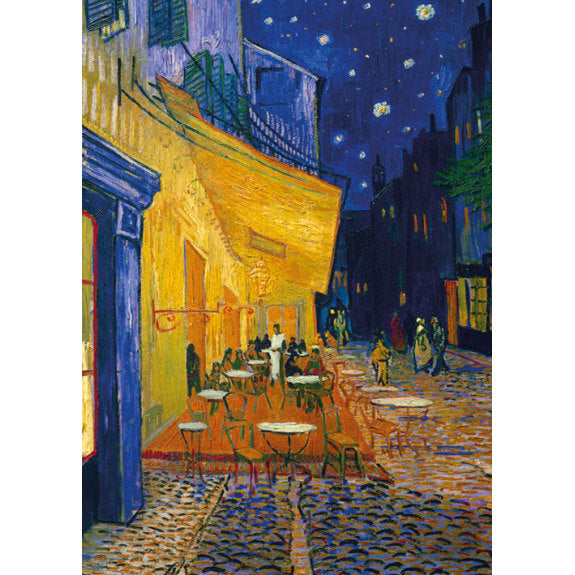 Cafe-terrace at Night Blank Greeting Card with Envelope - Bee's Emporium