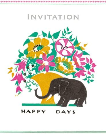 Happy Days Pack of 10 Invitation Cards