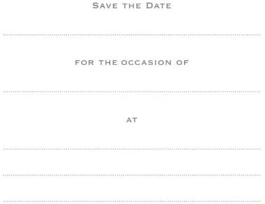 Save the Date Pack of 10 Invitation Cards
