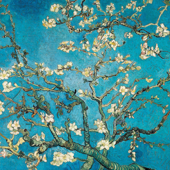 Van Gogh Almond Branches in Bloom Blank Greeting Card with Envelope - Bee's Emporium