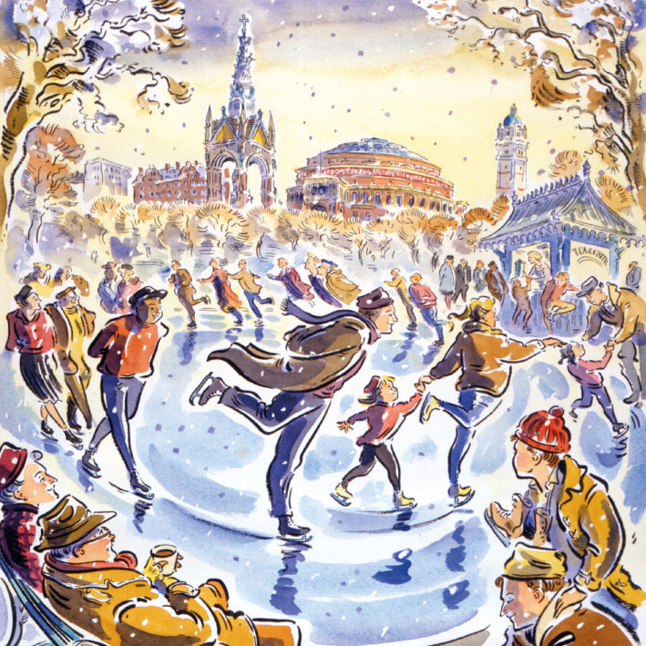 Skating in Hyde Park by Paul Cox Pack of 5 Charity Christmas Cards